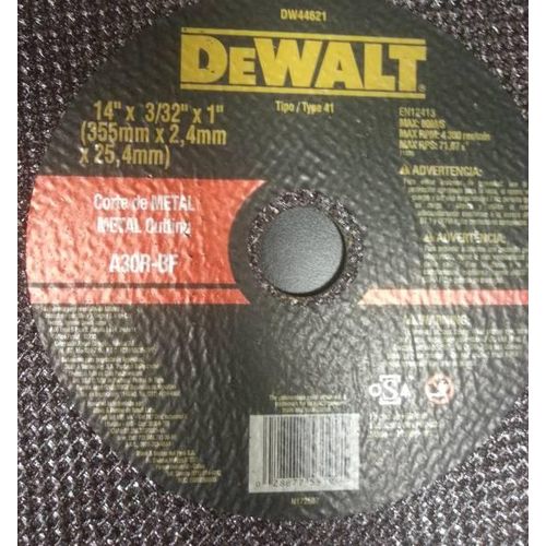 DISCO DEWALT 355*2.5MM DW44621 METAL/INOX