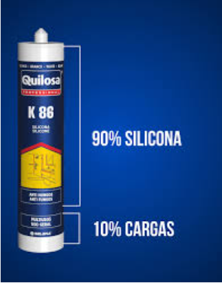 SELLADOR SILICONA ACETICA K86 280ML TRANSP QUILOSA