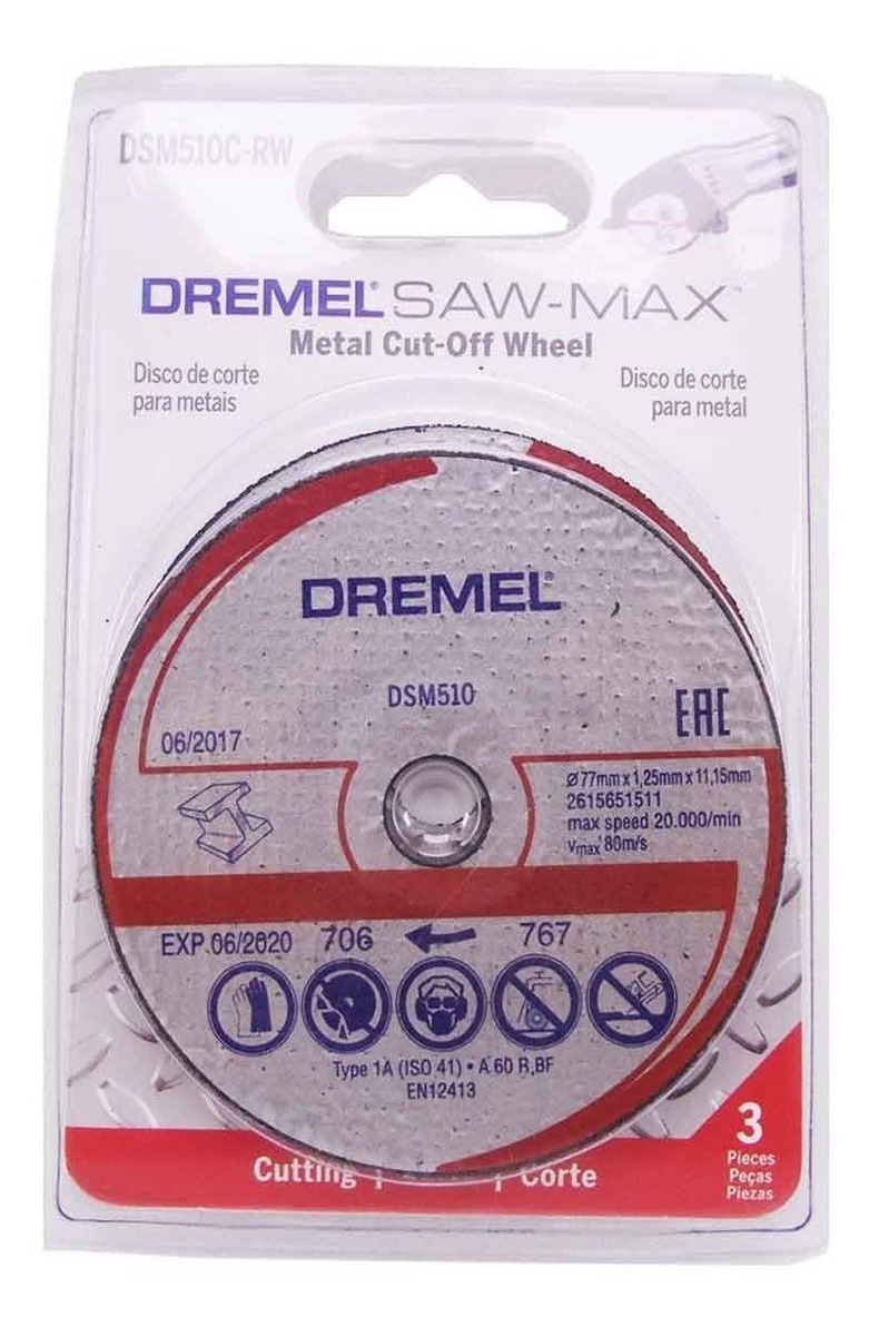 imagenDISCO CORTE DREMEL SAW MAX METAL DSM510C-RW 3PZ