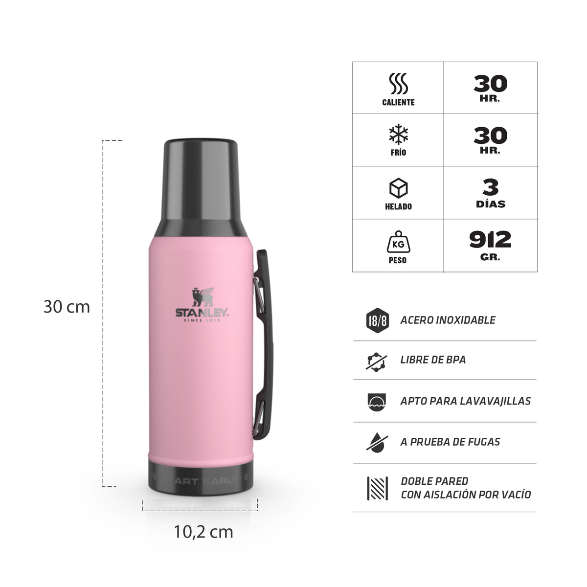 TERMO STANLEY SYSTEM   MESSI *GOAT* 1.2LT ROSA